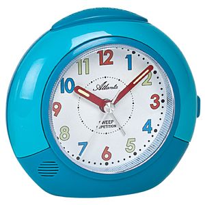 Atlanta 1708/5 Wecker für Kinder Quarz analog Kinderwecker blau mit Licht