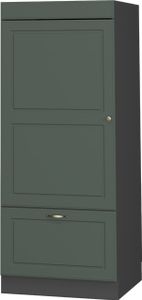 Vicco Mikrowellenschrank Fame-Line, 60 cm, Grün-Gold Landhaus/Anthrazit