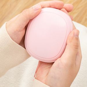 Mini Handwärmer Handwärmer 2 in 1 USB wiederaufladbarer Handwärmer elektrischer Handheld Winterwärmer rosa