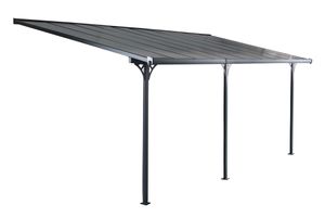 Pergola zahradní Rojaplast Bruce J 618 x 305 x 240/285 cm šedá