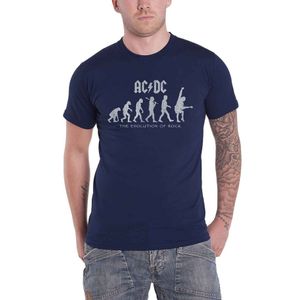 AC/DC - "The Evolution of Rock" T-Shirt für Herren/Damen Uni RO1427 (S) (Marineblau)