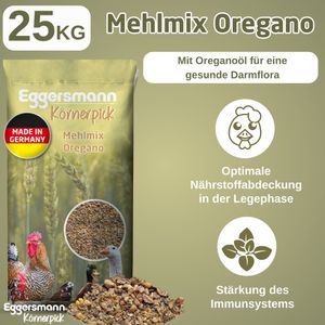 Eggersmann Körnerpick 25 kg krmivo pre kurčatá - Múčna zmes oregano - Múčka pre kurčatá s prírodnou silou oregana - Prémiová múčka pre kurčatá a husi