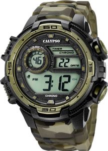 Calypso Armbanduhr Digital Herrenuhr K5723/6 schwarz oliv