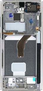 Original Mittelrahmen Samsung Galaxy S22 Ultra SM-S908 Phantomweiß GH96-14953C