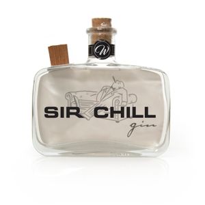 SIR CHILL - Belgischer Premium Dry Gin (1 x 0,5 l) in markanter Glasflasche mit Korkverschluss, Handcraftet - 37,5% vol. Alkohol