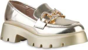 VAN HILL Damen Plateauschuhe Halbschuhe Slippers Strass Profil-Sohle Schuhe 841545, Farbe: Gold, Größe: 38 VAN HILL Damen Plateauschuhe Halbschuhe Slippers Strass Profil-Sohle Schuhe 841545, Farbe: Gold, Größe: 38
