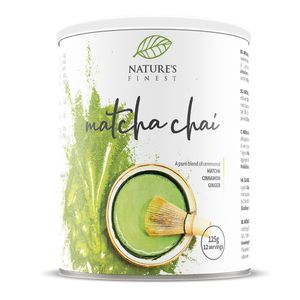 Nature's Finest Matcha Chai Latte 125 g |Kräuterteemischung Matcha, Zimt und Ingwer | Vegan und vegetarisch