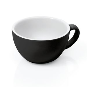 Cappuccino Tasse SUNDAY schwarz/weiss - Porzellan 0,2L - D: 9,5cm