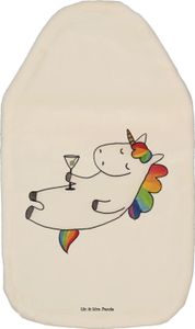 Mr. & Mrs. Panda Wärmflasche Einhorn Cocktail - Weiß - Geschenk, Rum, Wärmflasche mit Bezug, Einhörner, Wärmekissen, witzig, Unicorn, Wärmflaschenbezug, Einhorn Deko