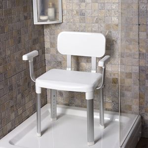 Duschstuhl - Badewannenstuhl mit Arm- und Rückenlehne Badhocker Duschhocker Badestuhl Duschhilfe Badhilfe Bad Hocker Stuhl