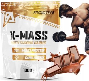 Proactive X-Mass weight GAINER multi protein kohlenhydrate Muskelmasse aufbauen geschmack: Schokolade 1kg