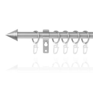 Gardinenstange Kegel, 16 mm, ausziehbar 130 - 240 cm Silber