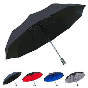 Regenschirm Taschenschirm Sturmfest Auf-Zu-Automatik Schirm für Damen Herren Schwarz
