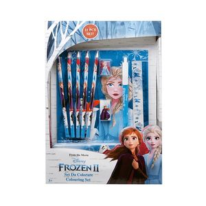 Disney 'Frozen 2' Kinder Malset Schreibset mit Stiftebox, 11-teilig