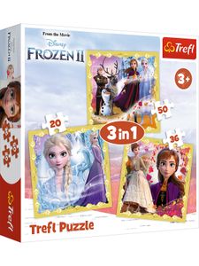 Trefl Spiele & Puzzle Puzzle 3 in 1 - Anna & Elsa - Disney Frozen II Puzzle Puzzle Kleinkind