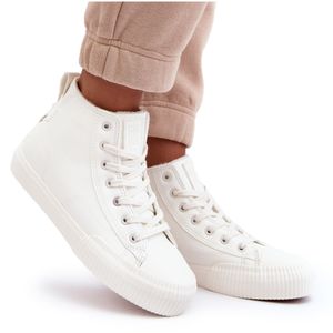 Dámské zateplené tenisky na zip bílé Big Star MM274017 38