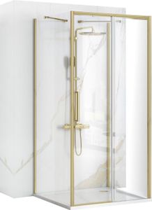 Rea Wand-Duschkabine Rapid Slide 120X90 Brush Gold