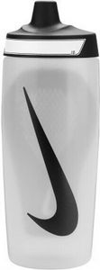 Nike - Wasserflasche "Refuel", Mit Silikon-Noppen BS3973 (Einheitsgröße) (Natürlich/Schwarz)