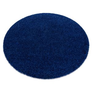 Teppich SOFFI Kreis shaggy 5cm dunkelblau Blau rund 160 cm