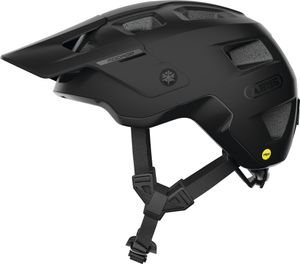 ABUS MTB-Helm MoDrop MIPS - robuster Fahrradhelm mit Aufprallschutz für Mountainbiker - individuelle Passform - Unisex - Schwarz Matt, Größe M (54-58 cm)