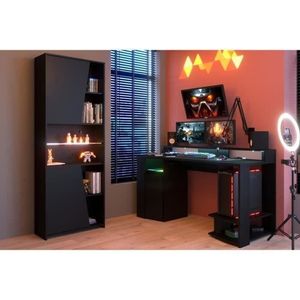 Parisot Jugendzimmerset Gaming 2-tlg. - Schwarz - mit LED-Beleuchtung