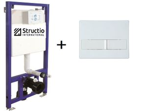 Vorwandelement Unterputz WC Set Spülkasten ECO Vorwandspülkasten Urinal Montageelement Bidet Unterputzspülkasten Hängewand Element + Drückerplatte