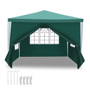 TolleTour Pavillon Wasserdicht – Terrassenpavillon mit Verbolzung, perfektes Gartenzelt für Partys Grün 3x3m