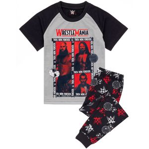 WWE - Schlafanzug mit langer Hose für Jungen NS6378 (128) (Grau/Schwarz)