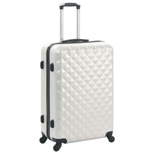 vidaXL Hartschalen-Trolley-Set 3 Stk. Helles Silber ABS