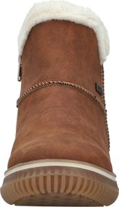 Rieker Damen Winterboot Stiefelette Reißverschluss Warmfutter Ziernaht 74260, Größe:39 EU, Farbe:Braun