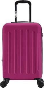 Flexot® Trolley - Handgepäck Koffer M Dunkellila – Aluminium-Teleskopstange, ABS-Hartschale, erweiterbar 20%, Größe M, 360° Rollen – Koffer, Rollkoffer, Bordcase, Suitcase, Luggage