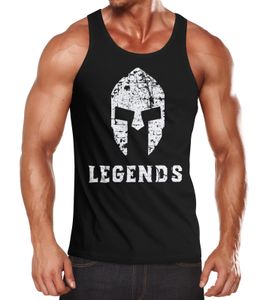 Herren Tank Top Legends Legends Sparta Spartaner Helm Neverless Neverless® schwarz S