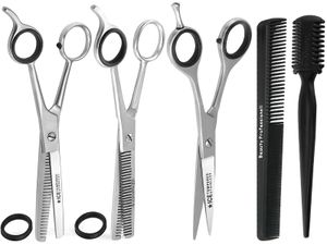 Haarscheren Set mit Friseurschere Effilierkamm aus Solingen Effilierschere und Modellierschere als Komplett-Set für die Haarpflege