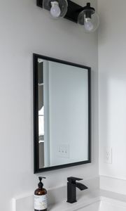 BD ART Badezimmerspiegel mit schwarzem Glas, 75x55 cm