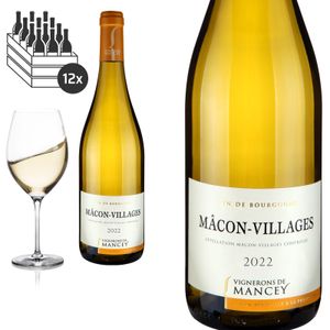12er Karton 2022 Mâcon Villages Les Vignerons de Mancey - Weißwein