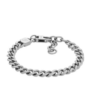 Fossil JF04697040 Armband Unisex Harlow Linear Texture Chain Edelstahl