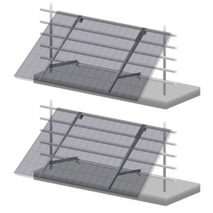 Zelsius Universal Solarmodul Balkonhalterung Set für 2 Solarpanele, verstellbarer Winkel, Montageset