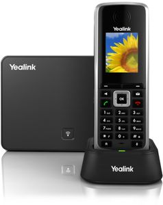 Yealink SIP-W52P Strahlungsarmes Schnurlostelefon mit Anrufbeantworter, Farbdisplay, Rufnummernanzeige, Freisprechfunktion, DECT