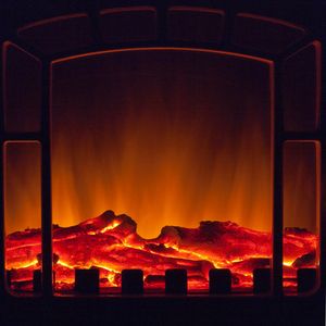 MONZANA® Elektrokamin mit Heizer Kaminfeuer LED 2000W elektrischer Heizlüfter Elektroofen mit Flammen Dekokamin, Farbe:schwarz