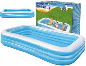 Large Family Floating Garden Basin Blue 305X183X55Cm Bestway 54009