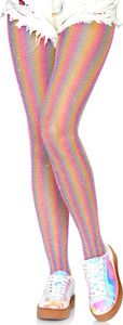 Glitzer-Strumpfhose Regenbogen