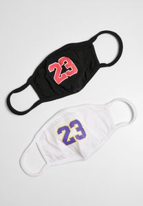 Mr. Tee 23 Face Mask 2-Pack black/white - UNI