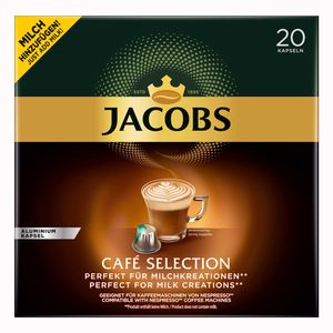 Jacobs Café Selection, Kaffeekapseln, Nespresso Kompatibel, Kaffee, 20 Kapseln á 5.2 g