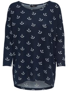 Lockeres Print 3/4 Arm Shirt Rundhals Muster Pullover Oberteil ONLELCOS  | S