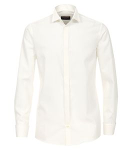 Casa Moda - Evening - Festliches Bügelfreies Herren Hemd mit Kläppchenkragen, weiß und creme (005350), Größe:42, Farbe:Creme (62)