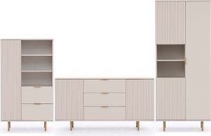 Marmex Möbel Regal-Set NUBIA SET 09 cashmere Wohnzimmer-Set Regal Kommode Standregal, (3-St) Marmex Möbel Regal-Set NUBIA SET 09 cashmere Wohnzimmer-Set Regal Kommode Standregal, (3-St)