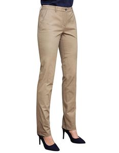 Brook Taverner Damen Chinohose Business Casual Collection Houston Chino 2303 Beige 24R(52)/29