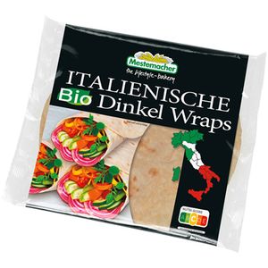 Mestemacher Italienische Bio Dinkel Wraps 3 dünne Dinkelfladen 225g