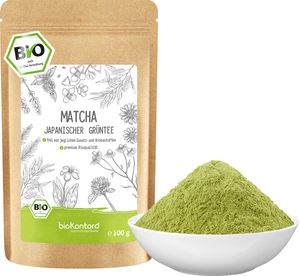 Matchapulver 100 g I ohne Zusätze - 100 % natürlich I premium Japan Matcha Tee I Grünteepulver von bioKontor