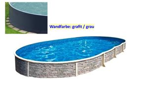 Bazén s oceľovou stenou AZURO Graphit V9, 550 x 370 x 120 cm, bazén, vnútorná vložka, bez filtračného systému